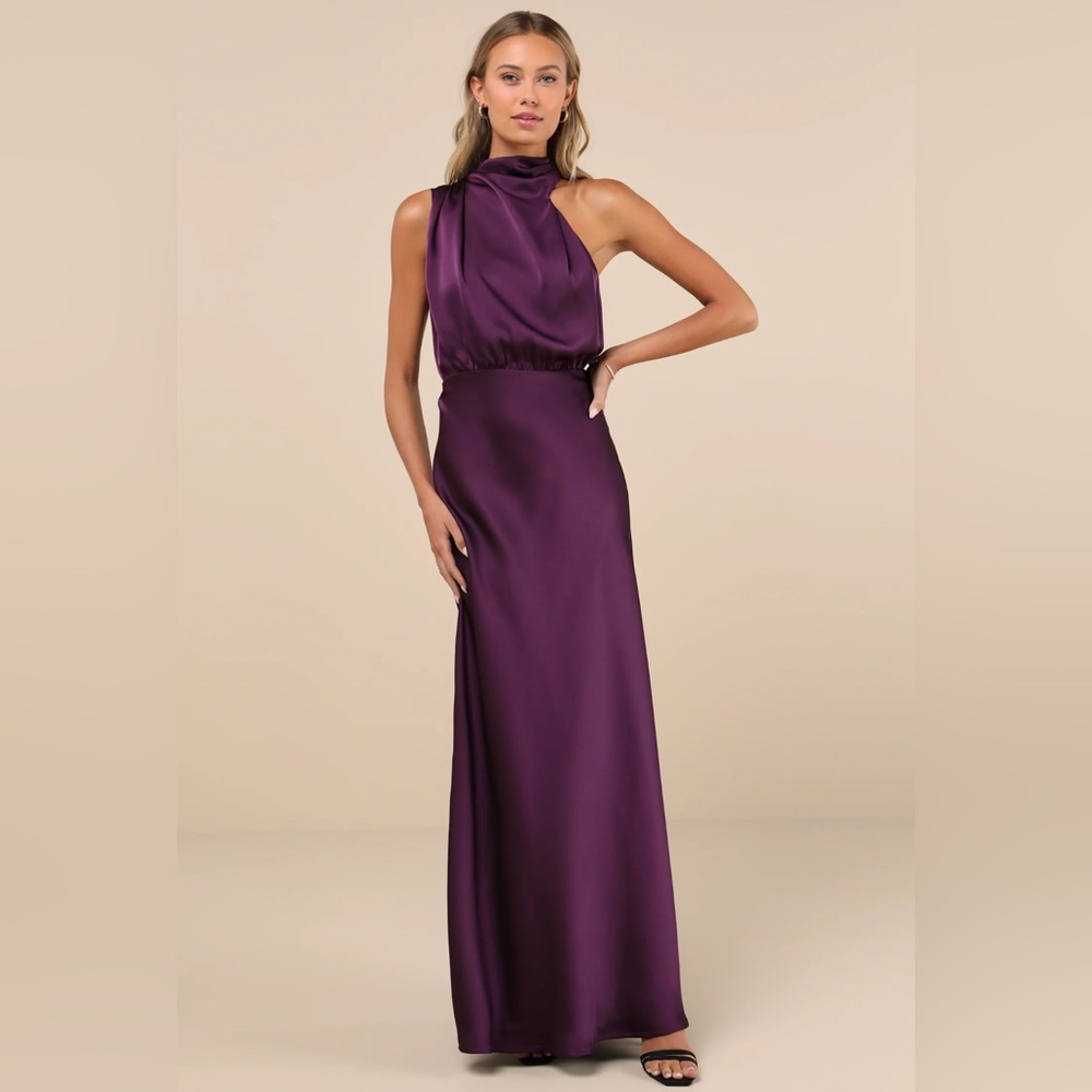 NWT Lulus Distinctive Charm Purple Satin